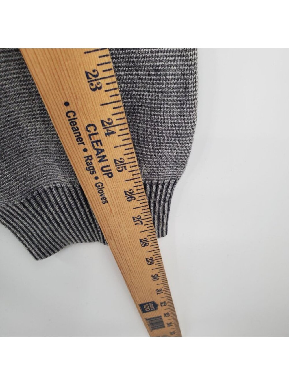 Mason Row Acid Washed 1/4 Zip Sweater Top Men Size XL NWT Regular Fit Grey - Picture 10 of 11